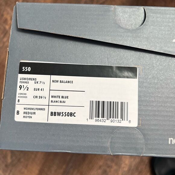 New Balance 550 "White/University Blue" Women's Sneakers Size 9.5 - Picture 8 of 9